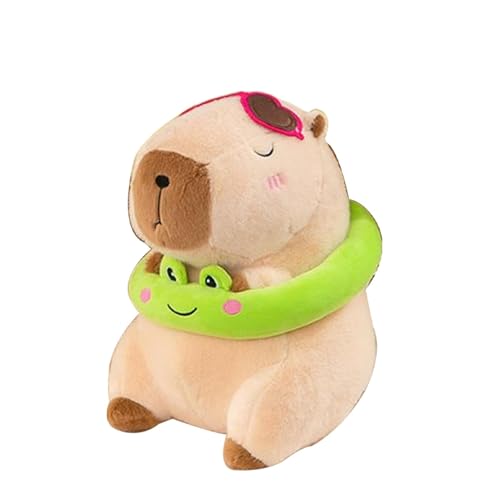 Filvczt Capybara -Schwimmringe, Weiche Plüschpuppe, Gefüllter Capybara Plüsch, Mit Entzückendem Design, Weich Und Huggierbar, 33 cm, Für Wohnzimmer, Schlafzimmer, Wohnheim, Wohnkultur von Filvczt