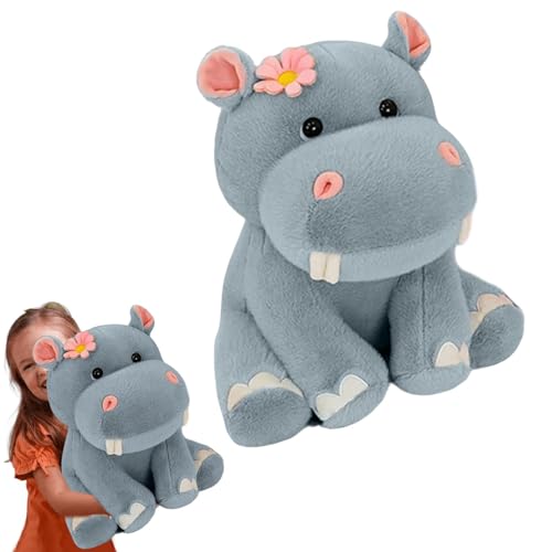 Filvczt Cotton Doll Plushies Toys, Cute Creative Stuffed Toys, Animal Hippo Plushie Toy, Comfortable Plush Doll, Recycled Plush Hippo Toy, Easy to Use, Portable for Children Birthday von Filvczt