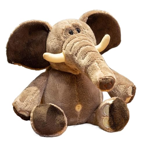 Filvczt Elefant Gefülltes Tier, Plüschgefüllungsspielzeug, Tierkissen, Mit Entzückendem Elefantendesign, Superweich Und Komfortabel, 26 cm, Für Kinder, Erwachsene von Filvczt