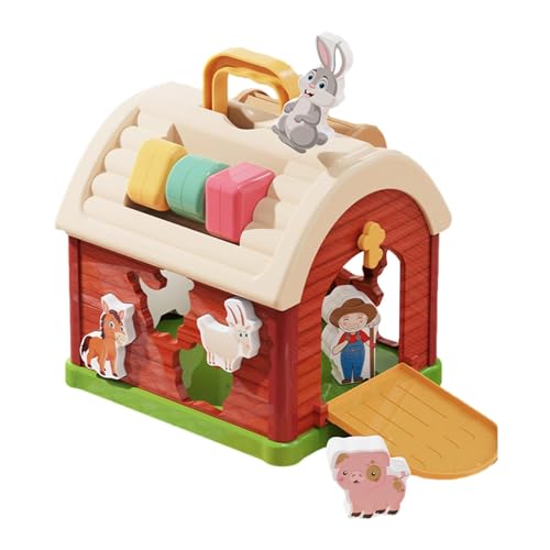 Filvczt Farm Animals Big Barn Toys, Bauernhof-Spielset für Mädchen, Spielzeugfiguren Spielsets, Bauernhof-Spielset mit Tierfiguren, Bauernhof-Spielzeug-Set, pädagogisches Lernspielzeug, von Filvczt