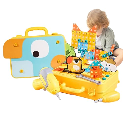 Kids Tool Box, Early Educational Creative Play Toolbox, Multi-Function Play Toolbox, Simulated Screw Tool Box, Cheerful Children Toys, Easy to Use, Portable for Children and Kids von Filvczt