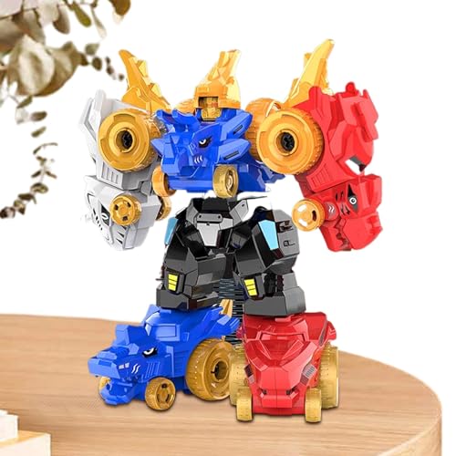 Robot Construction Vehicles Set, Robot Dinosaur Toys, Dinosaur Car Action Figures, Dinosaur Transforming Car Toy, Automatic Transformable Dinosaur Car Toy, Easy to Use, Portable for Children von Filvczt