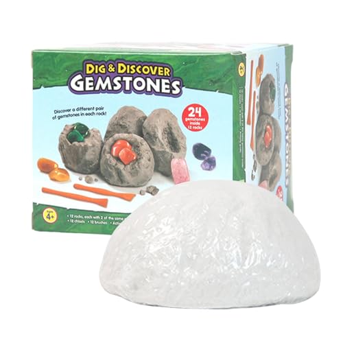 Rock Digging Kit, Mineral & Rock Collection Toys, Educational Kids Gemstone Mining Kit, Gemstone Dig Kit, Fossil Digging Kit, Easy to Use, Portable for Kids Educational and Learning von Filvczt