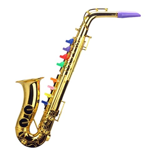 Saxophonspielzeug, Musiksaxophon für Kinder, pädagogisches Saxophon für Kinder, langlebig, einfache Verwendung, 13 x 9,5 x 36 cm für Kindergarten, Kindergarten von Filvczt