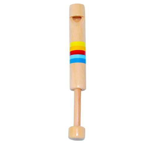 Schiebepfeife, Holz-Piccolo-Push-Pull, Pfeifen-Flötenspielzeug, langlebig, einfach zu bedienen, 17 x 3 cm für die Entwicklung des musikalischen Sinnes von Filvczt