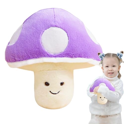 Soft Mushroom Plushies, 8.7 Inches Throw Pillow, Soothing Mushroom Plush Throw Pillow, Cute Mushroom Plush, Mushroom Stuffed Toys, Easy to Use, Portable for Bedroom Ornament von Filvczt