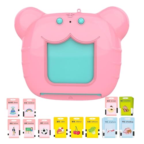 Sprechende Lernkarten, Lernkarten Mit Sichtwörtern, Smart Start-Lernkarten, Mit 112 Enthaltenen Karten Und Sprachfunktion, 10,7X9X2,1Cm, Rosa/Blau, Für Kinder Im Alter Von 1–2 Jahren von Filvczt