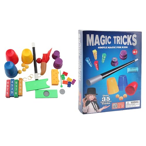 Straßenzauber-Requisiten, Zaubertricks Für Kinder, Bühnenzauberset, Mit Schritt-für-Schritt-Videoanleitungen, Sichere, Kinderfreundliche Materialien, 24 X 5,8 X 18 Cm, Für Zaubertricks, Kinder von Filvczt