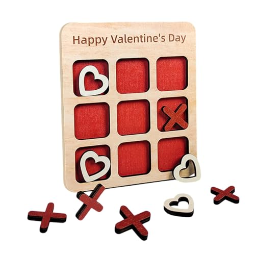 Valentinstag-Brettspiel, Liebesstrategiespiel, Romantisches Familienspiel, Mit Romantischem Strategiespiel Und Hochwertigem Holzdesign, 12 X 12 cm, Für Den Valentinstag von Filvczt