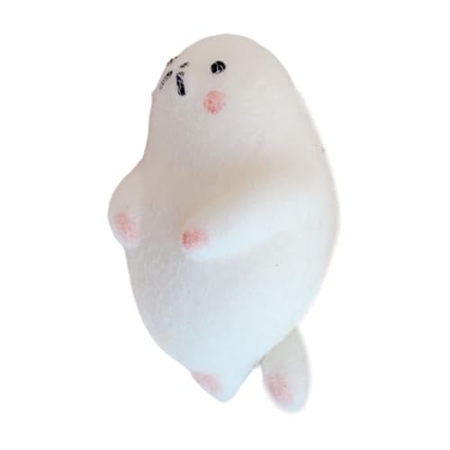 White Seal Toy, Squeeze Prise Toy, Lustiger Tierball, Mit Lustigem Und Farbenfrohen Plüsch, Kompakt Und Tragbar, 8 Cm, Für Zuhause, Studio, Schule von Filvczt