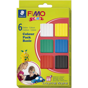 FIMO® Kids Clay, Standard-Farben, 6x42g/ 1 Pck von Fimo