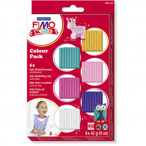 FIMO® Kids Modelliermasse, 6x42 g, Fancy Farben von Fimo