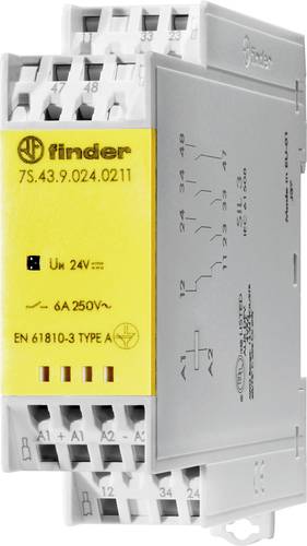 Finder 7S.43.9.024.0211 Relais Schaltstrom (max.): 6A 1 Öffner, 2 Schließer 1St. von Finder