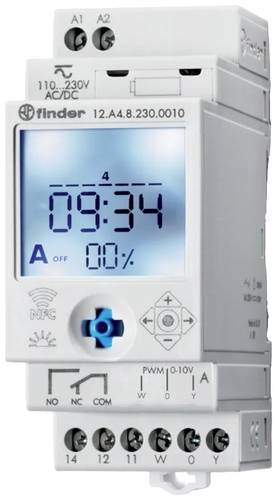 Finder 12.A4.8.230.0010 Zeitschaltuhr für Hutschiene 230 V/DC, 230 V/AC Wochenprogramm von Finder