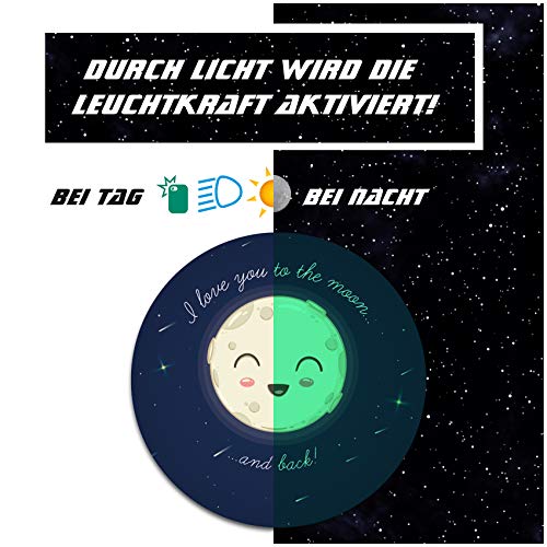 Schutzfolie für Tonie Lauscher Design Aufkleber Cover für Kopfhörer kindgerecht passgenau selbstklebend Folie Zubehör für Kinder Spielzeug Y055 (Nr. 8 to the moon, Nachtleuchtend) von Finest Folia