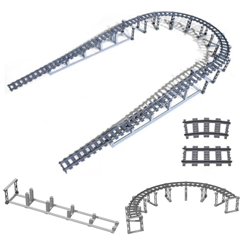 City Zug Schienen Bausatz,37 Stück City Eisenbahn Set, 35 cm Länge und 65 cm Breite Bahngleis, Zubehör Erweiterungsset Kompatibel mit Marktführer City Zug von Finger Rock