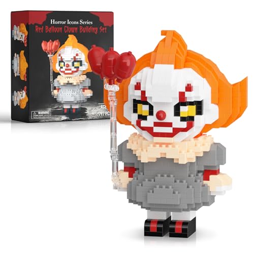 Finger Rock Horrorpuppe Micro Klemmbausteine, 797 Teile Roter Ballon-Clown Flim Figur Dekorations Modell, Ideas Halloween Ferien Geschenk für Horrorfilm Fans Kinder Teen Erwachsene Finger Rock Horrorpuppe Micro Klemmbausteine, 797 Teile Roter Ballon-Clown Flim Figur Dekorations Modell, Ideas Halloween Ferien Geschenk für Horrorfilm Fans Kinder Teen Erwachsene von Finger Rock