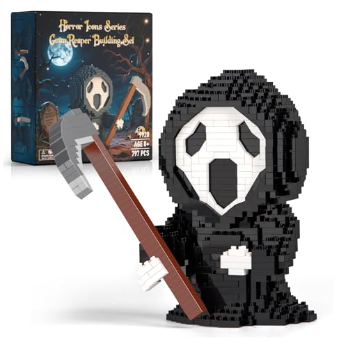 Finger Rock Horrorpuppe Serie Micro Klemmbausteine, 797 Teile Nacht Reaper Dekorations Modell, Creative Halloween Ferien Geschenk für Horrorfilm Fans Kinder Jugendliche Junge Finger Rock Horrorpuppe Serie Micro Klemmbausteine, 797 Teile Nacht Reaper Dekorations Modell, Creative Halloween Ferien Geschenk für Horrorfilm Fans Kinder Jugendliche Junge von Finger Rock