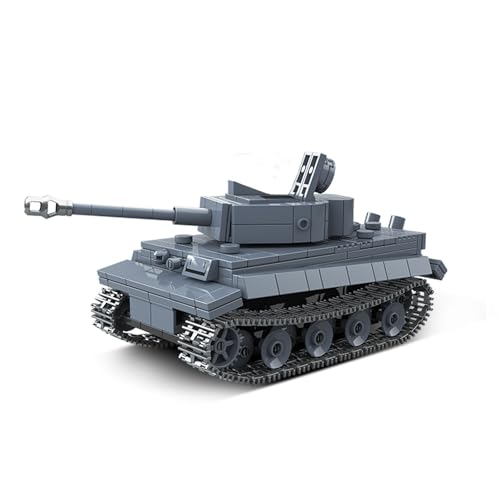 Finger Rock Tiger Panzer WWII Klemmbausteine, Modell 1:32 503 Teile Tank Militär Panzerkampfwagen Bausteine, Spielzeug Geschenke Erwachsene oder Kinder ab 6 Jahren von Finger Rock