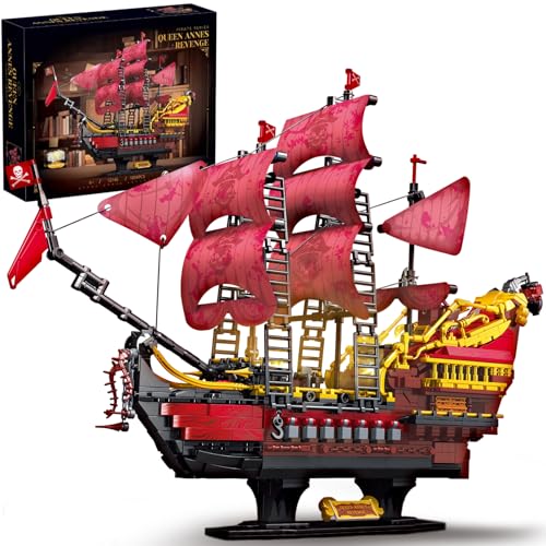 Piratenschiff Klemmbausteine für Erwachsene,1898 Teile Piratenschiff Bauspielzeug mit Lichtern Segelschiff Modellbausatz Spielzeug Kreatives Piraten Geburtstagsgeschenk für Kinder und Jungen 8+ Jahren Piratenschiff Klemmbausteine für Erwachsene,1898 Teile Piratenschiff Bauspielzeug mit Lichtern Segelschiff Modellbausatz Spielzeug Kreatives Piraten Geburtstagsgeschenk für Kinder und Jungen 8+ Jahren von Finger Rock
