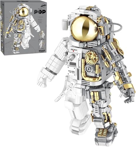 Space Astronaut Klemmbaustiene 1088 Teile, Weltraum Bauspielzeug mit Displayständer, Spielzeug Idea Weihnachten Geschenke für Erwachsene oder Kinder ab 8, Kompatibel mit Lego Bausteine von Finger Rock