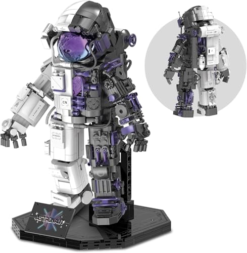 Finger Rock Space Astronaut Bausteine Set, 1185 Teile Halb-Mecha Astronaut Weltraum Bauspielzeug Micro Bausteine, Idea Geschenke für Jugendliche oder Erwachsene von Finger Rock