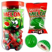 Großpackung Bubble Gum Melone XL, 3cm Durchmesser, mit Melonengeschmack, 50 einz. Kaugummis von Fini