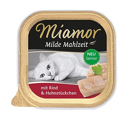 Miamor Milde Mahlzeit Senior Rind & Huhnstückchen 100g von Finnern Miamor