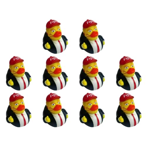 Fiorky 10 Stück Donald Trump Gummienten,Neuheit Trump Gummienten Quietsche Badeente Trump Merchandise Gummienten Lustiges Entenspielzeug für Kinder Geschenk Gummienten Trump Geschenke von Fiorky