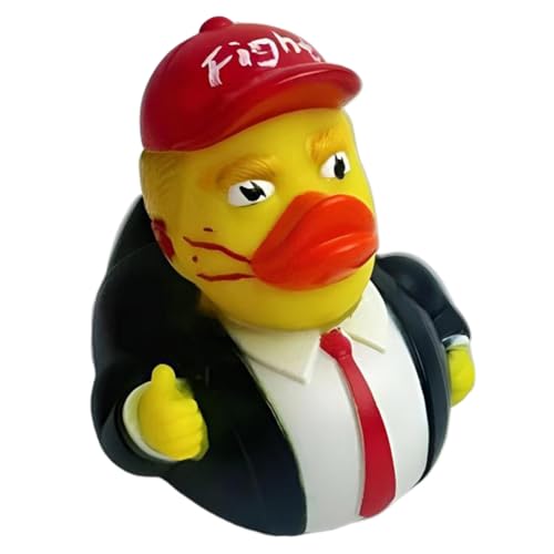 Fiorky Donald Trump Gummienten,Neuheit Trump Gummiente Quietsche Badeente Trump Merchandise Gummienten Lustiges Entenspielzeug für Kinder Geschenk Gummienten Trump Geschenke Duschen Badezeit von Fiorky