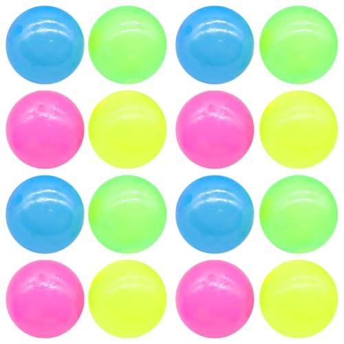 Fiorky Glorbs Balls, klebrige Bälle an der Decke, leuchten im Dunkeln, leuchtende Fluoreszierende Stress-Wandbälle, springendes Zappelspielzeug for Kinder und Erwachsene, Linderung von Angst von Fiorky