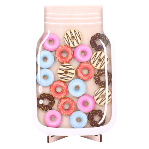 Fiorky Routine Training Geschenke Klassenzimmer Belohnungsglas Personalisierte Donuts Belohnungsglas DIY Dekoration Personalisiertes Belohnungsglas 20 Stück aus Holz for Kinder von Fiorky