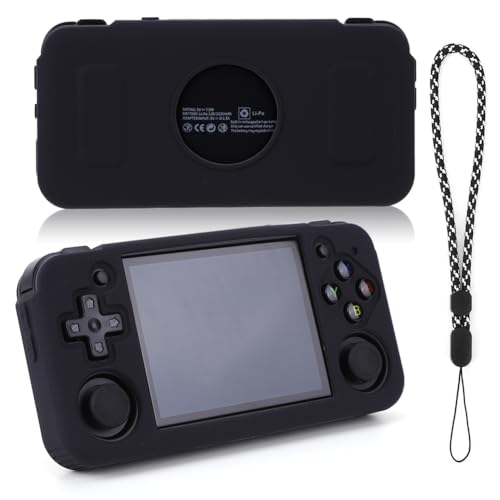 Fiorky Silikon-Schutzhülle für Abernic RG35XX H Retro Handheld-Spielekonsole, Silikonhülle mit Lanyard-Schutzhülle, stoßfeste Schutzhülle, Kratzfeste Schutzhülle von Fiorky