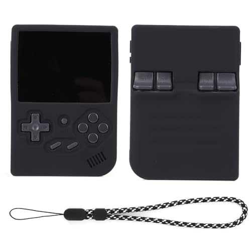 Fiorky Silikon-Schutzhülle für RG35XX/RG35XX Plus Handheld-Spielekonsole, Silikon-Schutzhülle mit Umhängeband, Spielekonsolen-Abdeckung, einfarbig, rutschfest von Fiorky