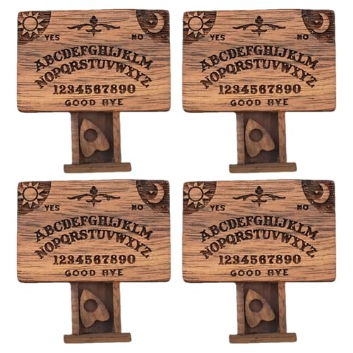 Fiorky Sprechendes Geisterbrett aus Holz, 2 Stück, Miniatur-Geisterbrett aus Holz mit Schublade, Ouija-Brett mit Planchetten, sprechendes Geisterbrett, Heimdekoration,Geschenk,Miniatur-Ouija von Fiorky