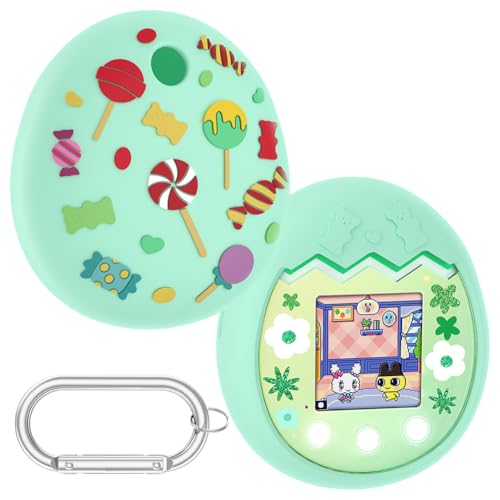 Fiorky Virtual Pet Toy Silikonhülle, Virtual Pet Cover, stoßfeste Schutzhülle, Kratzfeste Schutzhaut Schutzhülle mit Karabiner for die interaktive virtuelle Haustiermaschine Tamagotchi Pix von Fiorky