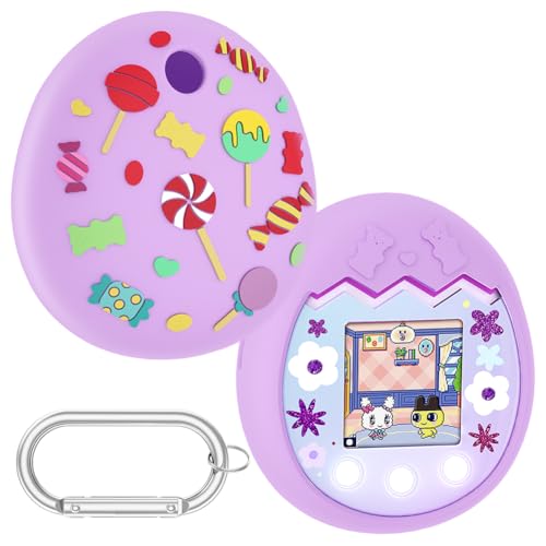 Fiorky Virtual Pet Toy Silikonhülle, Virtual Pet Cover, stoßfeste Schutzhülle, Kratzfeste Schutzhaut Schutzhülle mit Karabiner for die interaktive virtuelle Haustiermaschine Tamagotchi Pix von Fiorky