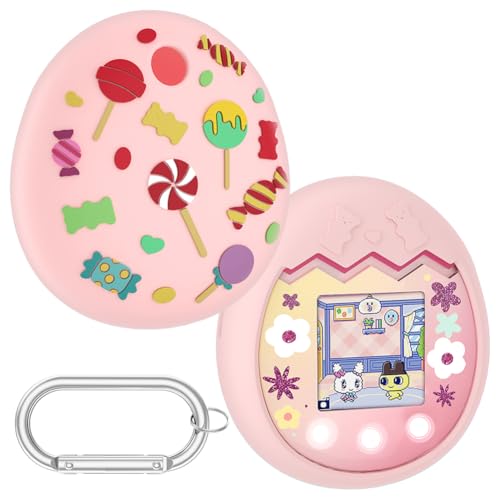 Fiorky Virtual Pet Toy Silikonhülle, Virtual Pet Cover, stoßfeste Schutzhülle, Kratzfeste Schutzhaut Schutzhülle mit Karabiner for die interaktive virtuelle Haustiermaschine Tamagotchi Pix von Fiorky