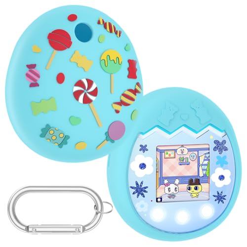 Fiorky Virtual Pet Toy Silikonhülle, Virtual Pet Cover, stoßfeste Schutzhülle, Kratzfeste Schutzhaut Schutzhülle mit Karabiner for die interaktive virtuelle Haustiermaschine Tamagotchi Pix von Fiorky