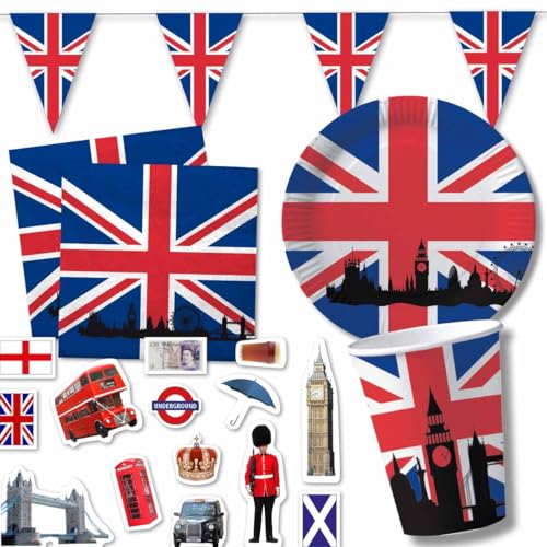 Partyset * England * // England Partyzubehör // England Partydekoration // Großbritannien Partyset - DH-Konzept von Firlefantastisch Der Partyshop