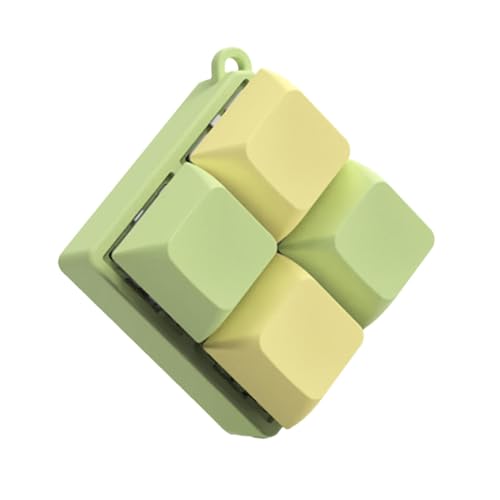 Fidget Toys Tastatur-Schlüsselanhänger, 4 Tasten, grüne Schalter, Tastenkappe, Schlüsselanhänger, Fidget Keyboard Clicker, Stressabbau-Spielzeug für Erwachsene und Kinder Fidget Toys Tastatur-Schlüsselanhänger, 4 Tasten, grüne Schalter, Tastenkappe, Schlüsselanhänger, Fidget Keyboard Clicker, Stressabbau-Spielzeug für Erwachsene und Kinder von Firulab