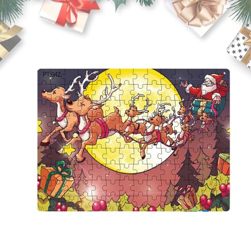 Weihnachtsmann-Puzzle,Weihnachtsmann-Papppuzzle | Großes Puzzle Winter-Weihnachtsmann-Dekoration für Mädchen, Kinder, Kinder im von 2–8 Jahren von Firulab