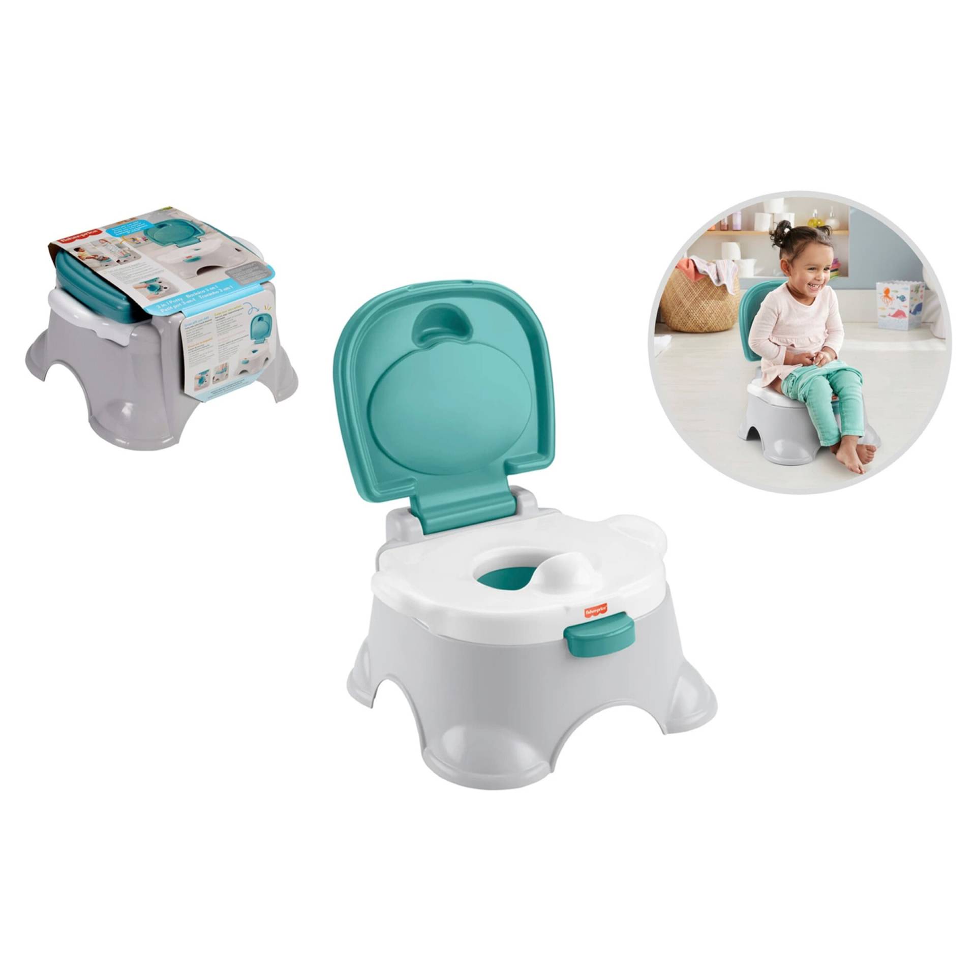 Fisher-Price 3-in-1 Töpfchen, WC-Sitz & Tritthocker Fisher-Price 3-in-1 Töpfchen, WC-Sitz & Tritthocker von Fisher-Price