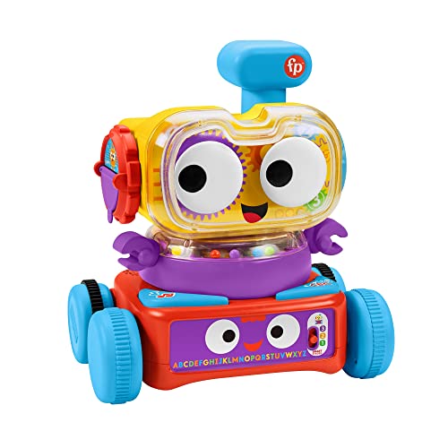 Fisher-Price 4-in-1 Lernroboter Linus für Babys und Kleinkinder, Spielzeug ab 6 Monaten, Version: Italienisch, HDJ16 von Fisher-Price