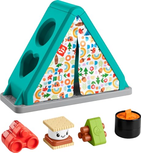 Fisher-Price Baby Developmental Toy S'More Shapes Camping Tent Block Sorting Activity for Infants Ages 6+ Months von Fisher-Price