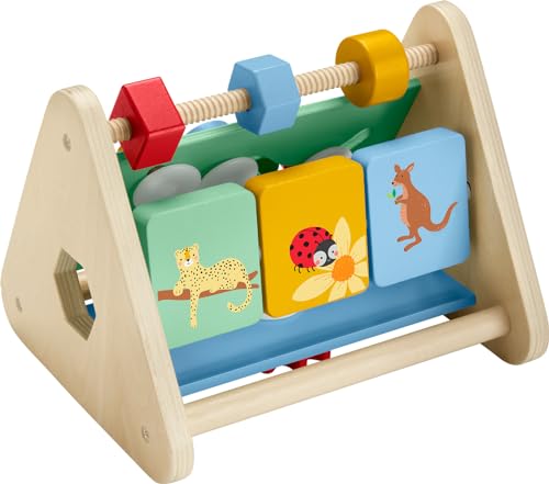 Fisher-Price Babyspielzeug aus Holz, Aktivitätsdreieck, zweiseitiges Holz, Feinmotorik, für Säuglinge ab 6 Monaten von Fisher-Price