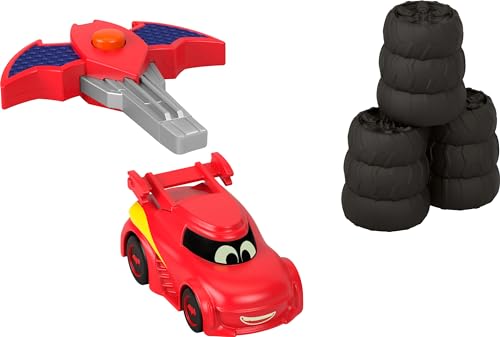 Fisher-Price DC Batwheels Spielzeug-Rennauto im Maßstab 1:55, Redbird, Startfahrzeug mit Crash-Zubehör, für Kinder ab 3 Jahren, HRJ55 von Fisher-Price