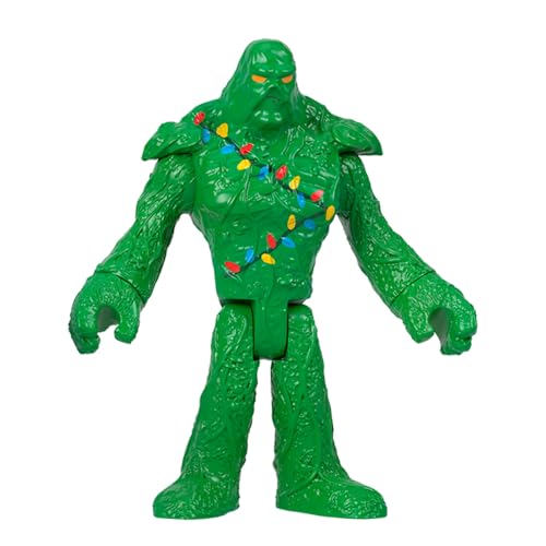 Fisher-Price Ersatzteil Imaginext Spielset inspiriert von DC Superfriends Holiday Theme HML59 ~ Ersatz bewegliche Sumpf-Ding Monster Figur, grün mit Weihnachtsbeleuchtung um die Brust von Fisher-Price