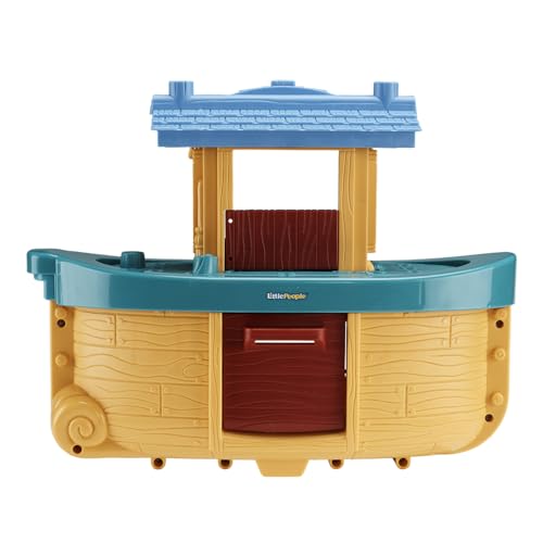 Fisher-Price Ersatzteil Little-People Arche Noah Spielset – BMM06 – DKV14 ~ Ersatz gelbe Arche ~ abnehmbares Oberteil und Rampe ~ funktioniert mit anderen Sets ~ Kinder-Bibelgeschichte, Zoo und von Fisher-Price