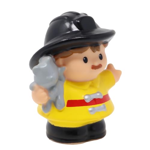 Fisher-Price Ersatzteil Little People Firestation Feuerwehrauto Spielset 77611 Flash Das Feuerwehrauto - Ersatz Feuerwehrmann Feuerwehrmann Figur trägt ein Kätzchen von Fisher-Price